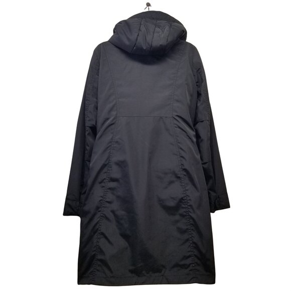 Zara Basic S Black Coat Hood Removable Zip In Liner Vest Winter Parka Cold Weath - Picture 2 of 8